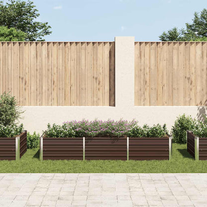 Garden Raised Bed Brown 240x80x45 cm Galvanised Steel