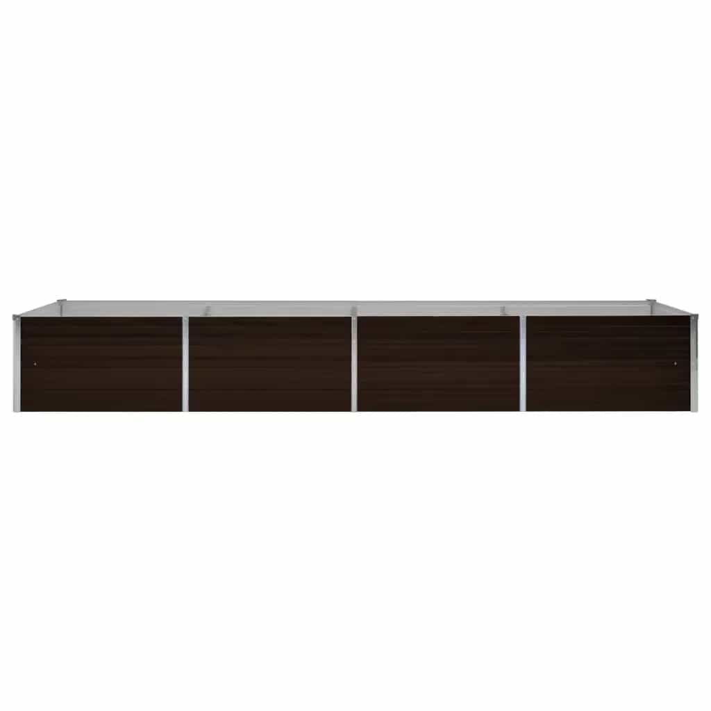 Garden Raised Bed Brown 320x80x45 cm Galvanised Steel