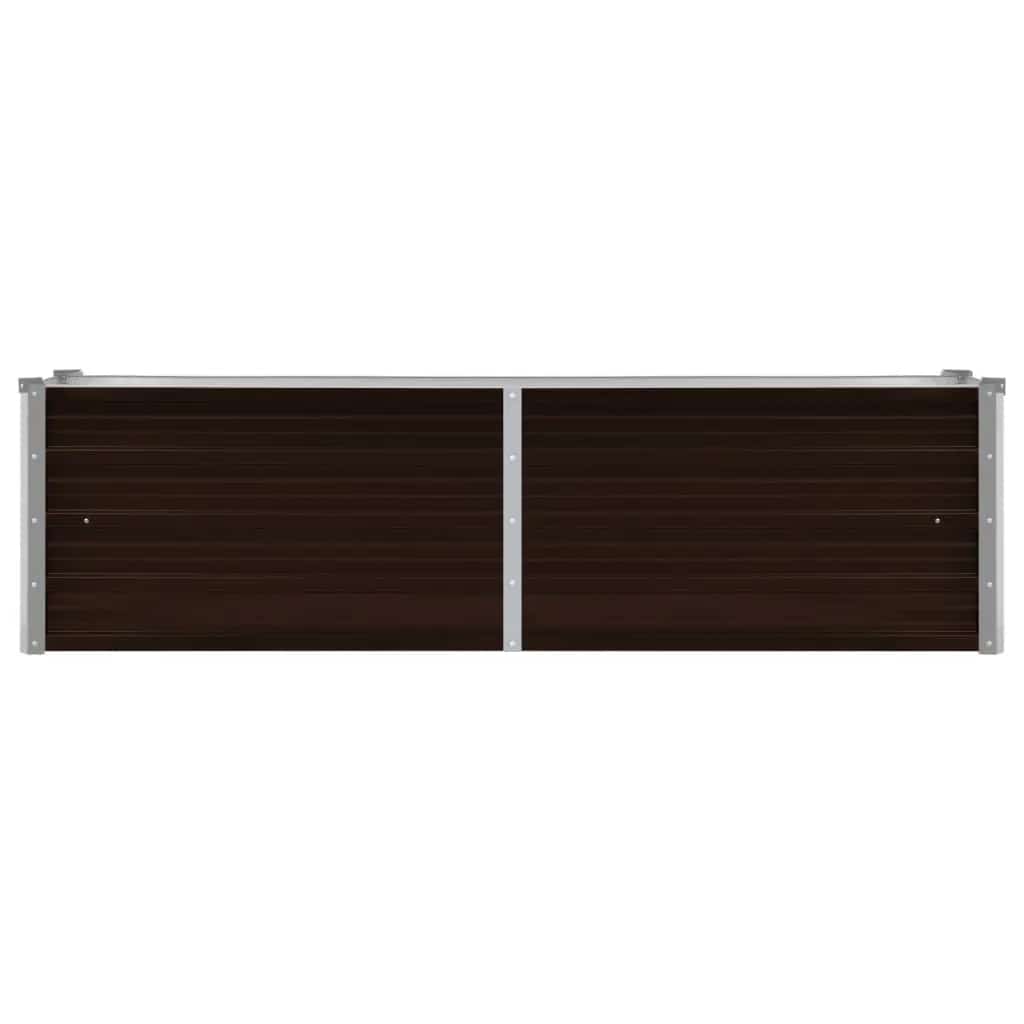 Garden Raised Bed Brown 160x40x45 cm Galvanised Steel