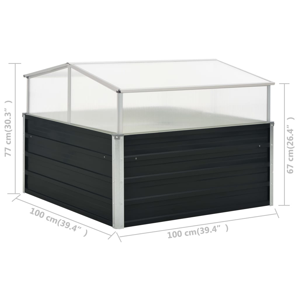 Greenhouse | Anthracite | Galvanised Steel, Polycarbonate | Medium