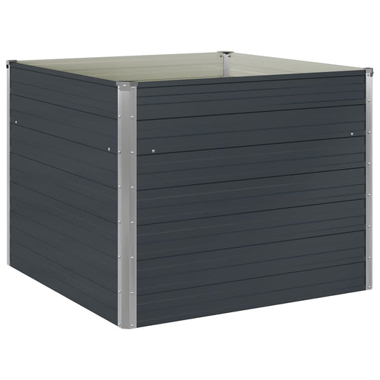 Raised Garden Bed | Anthracite | Galvanised steel | 100x100x77 cm