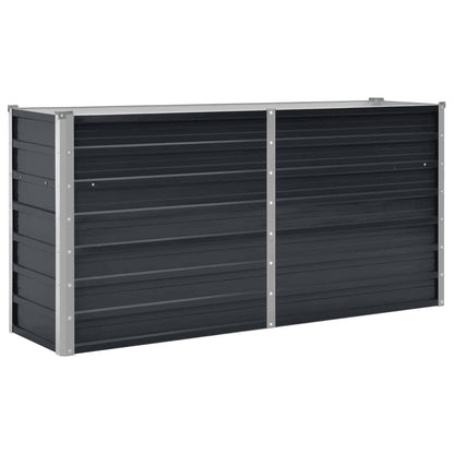 Garden Raised Bed Anthracite 160x40x77 cm Galvanised Steel