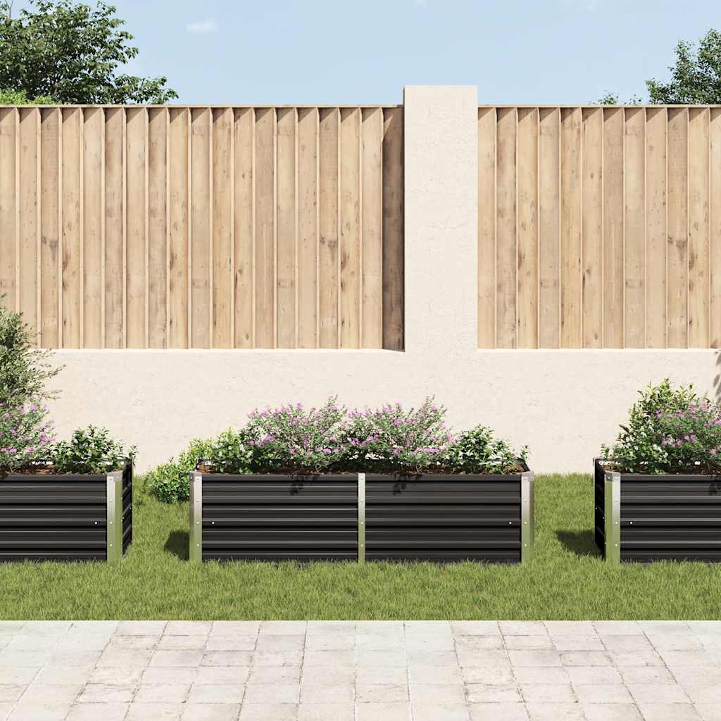 Raised Bed | Anthracite | Galvanised Steel | 160x40x45 cm