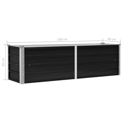 Raised Bed | Anthracite | Galvanised Steel | 160x40x45 cm
