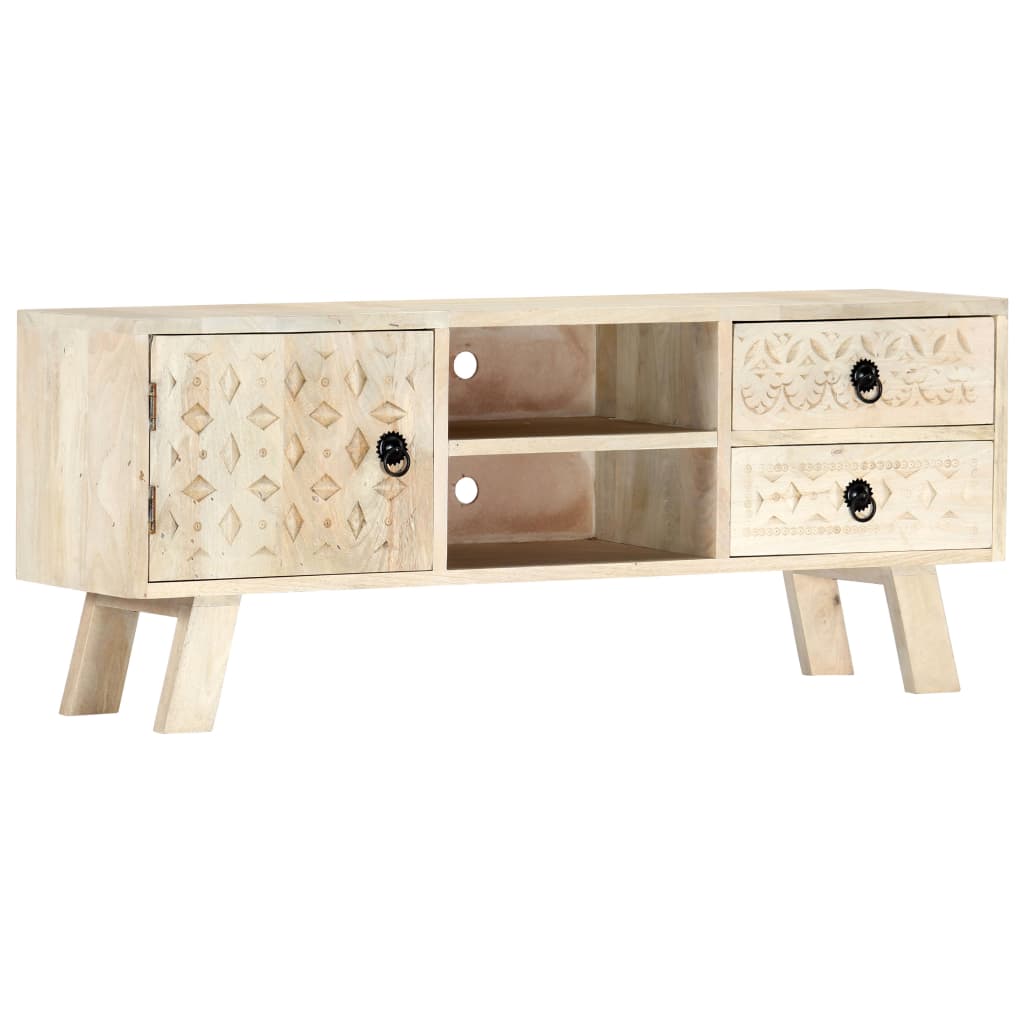TV Cabinet 110x30x44 cm Solid Mango Wood