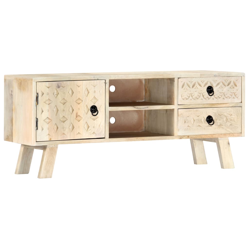 TV Cabinet 110x30x44 cm Solid Mango Wood