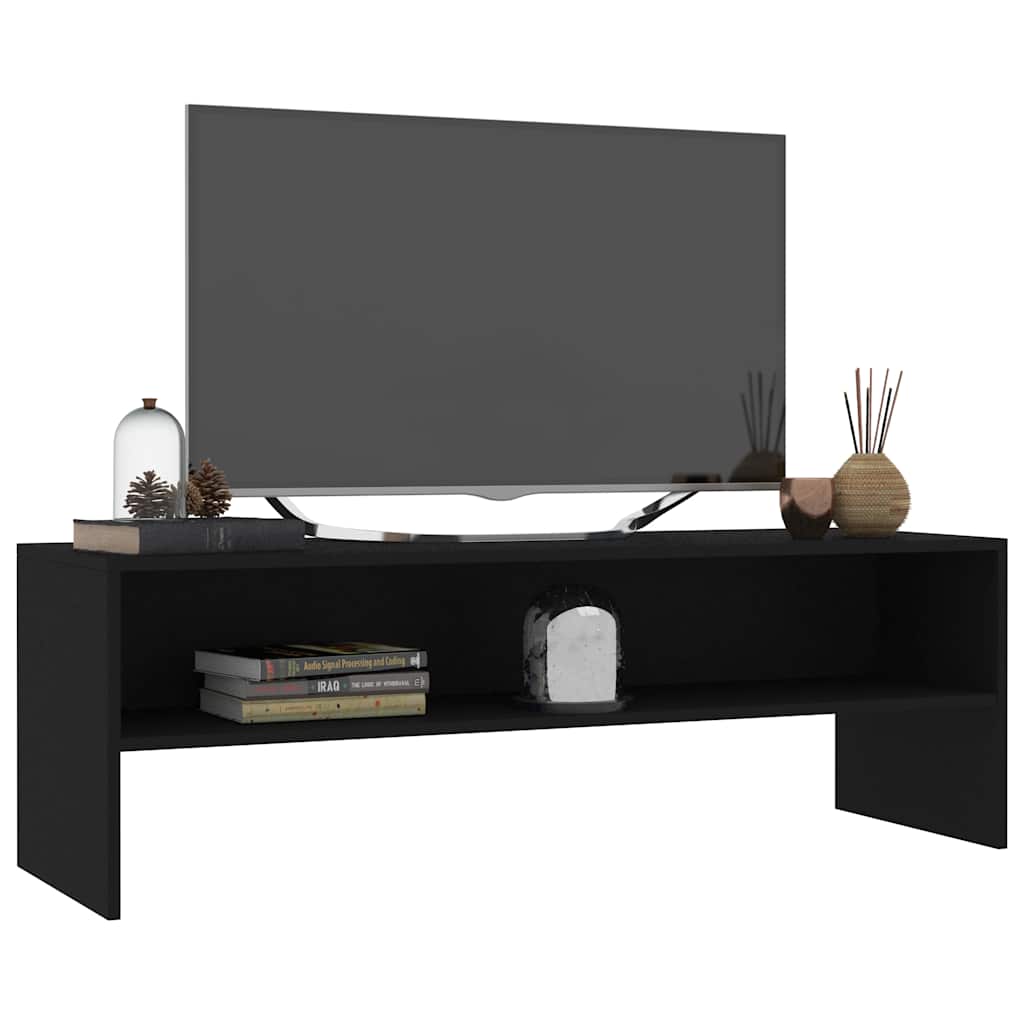 800037 vidaXL TV Cabinet Black 120x40x40 cm Engineered Wood