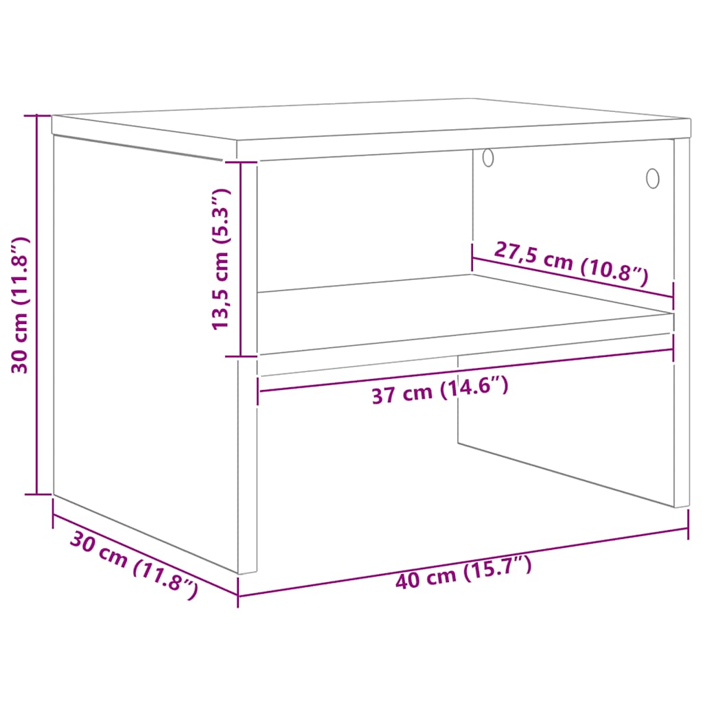 Bedside Cabinet | Sonoma Oak | Engineered wood | Small | Bedside Cabinet
