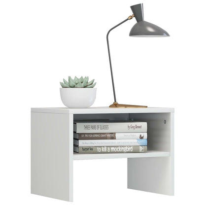 Bedside Cabinets 2 pcs High Gloss White 40x30x30 cm Engineered Wood