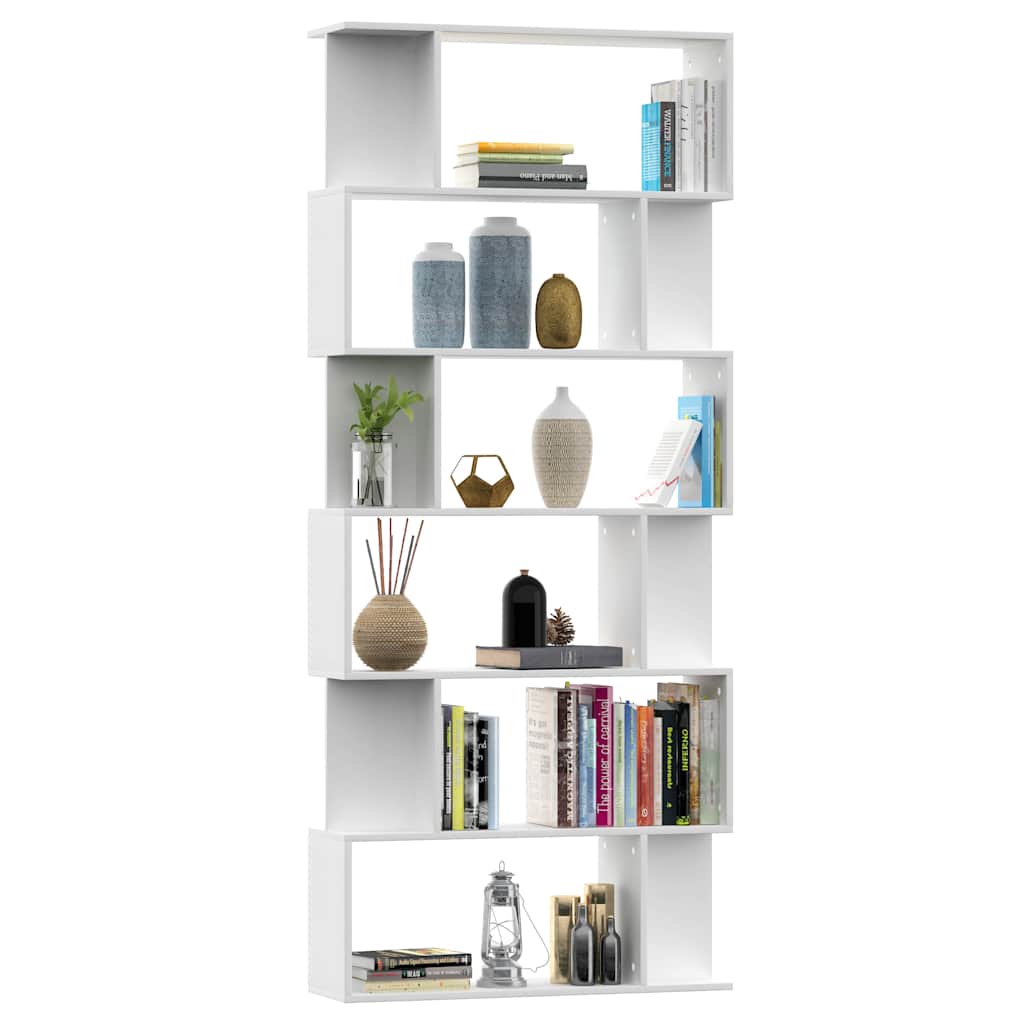 800090 vidaXL Book Cabinet/Room Divider White 80x24x192 cm Engineered Wood