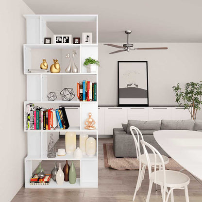800090 vidaXL Book Cabinet/Room Divider White 80x24x192 cm Engineered Wood
