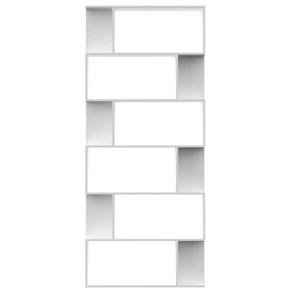 800090 vidaXL Book Cabinet/Room Divider White 80x24x192 cm Engineered Wood
