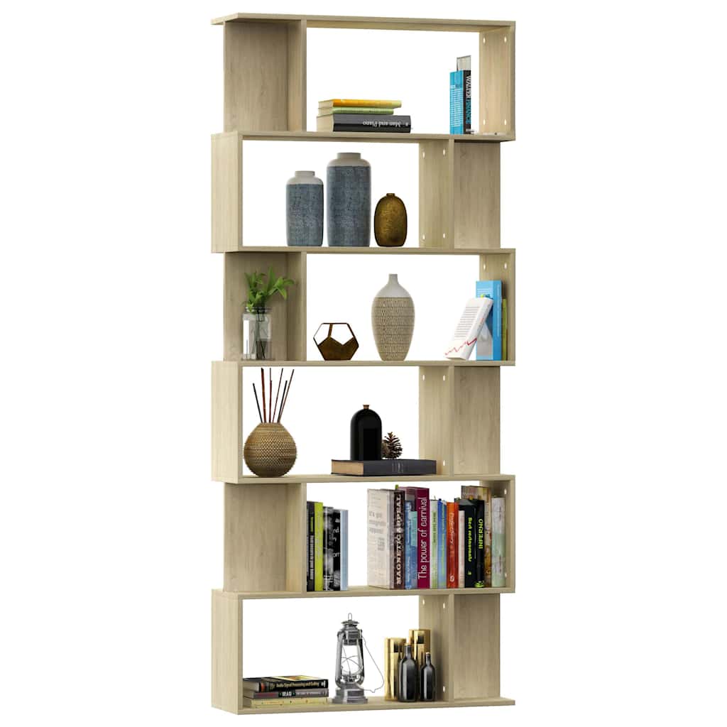 Book Cabinet/Room Divider Sonoma Oak 80x24x192 cm
