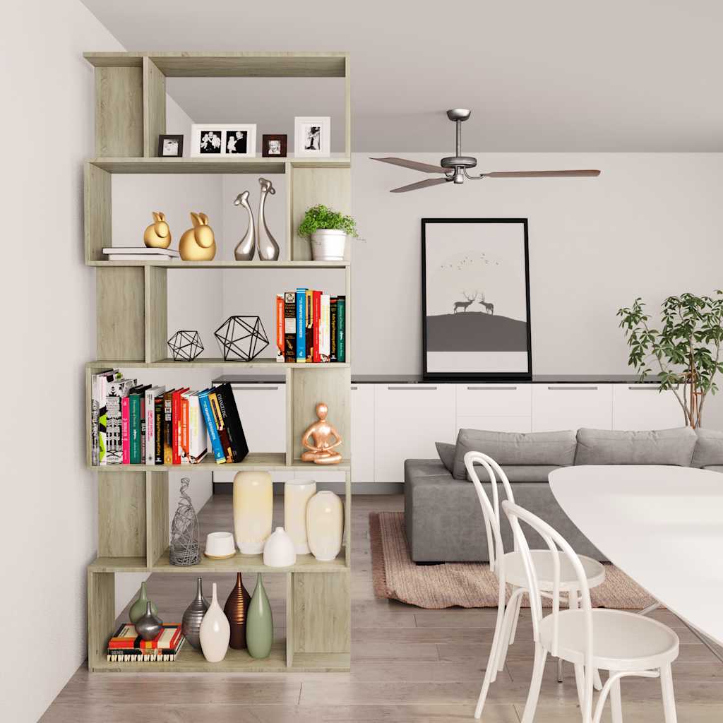 Book Cabinet/Room Divider Sonoma Oak 80x24x192 cm