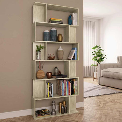 Book Cabinet/Room Divider Sonoma Oak 80x24x192 cm