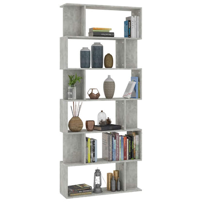 Book Cabinet/Room Divider Concrete Grey 80x24x192 cm Engineered Wood