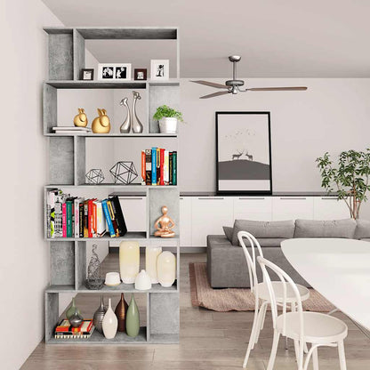 Book Cabinet/Room Divider Concrete Grey 80x24x192 cm