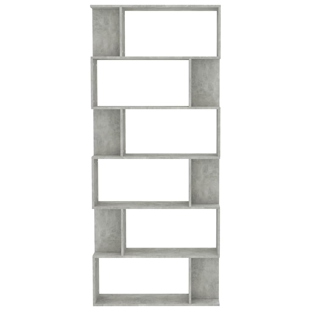 Book Cabinet/Room Divider Concrete Grey 80x24x192 cm Engineered Wood