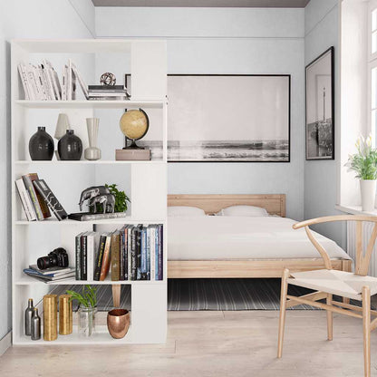 800099 vidaXL Book Cabinet/Room Divider White 80x24x159 cm Engineered Wood