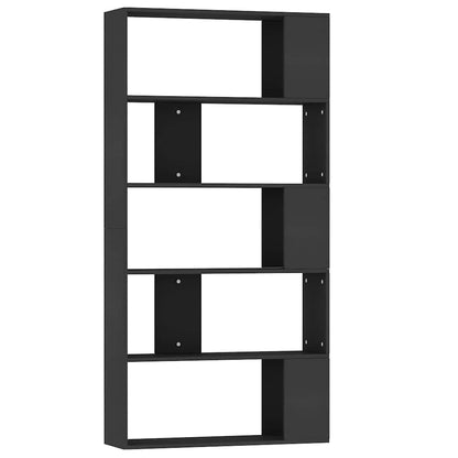 800100 vidaXL Book Cabinet/Room Divider Black 80x24x159 cm Engineered Wood