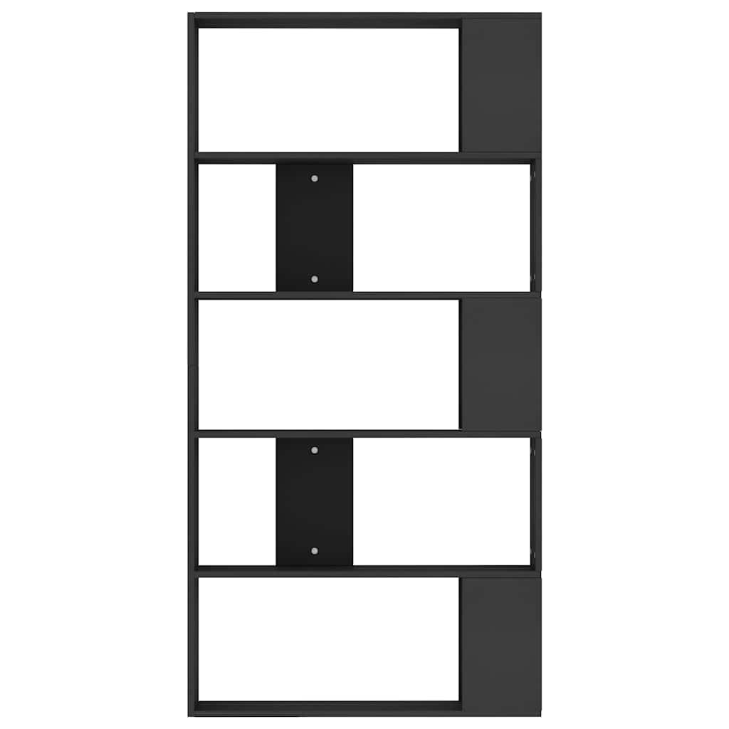 800100 vidaXL Book Cabinet/Room Divider Black 80x24x159 cm Engineered Wood