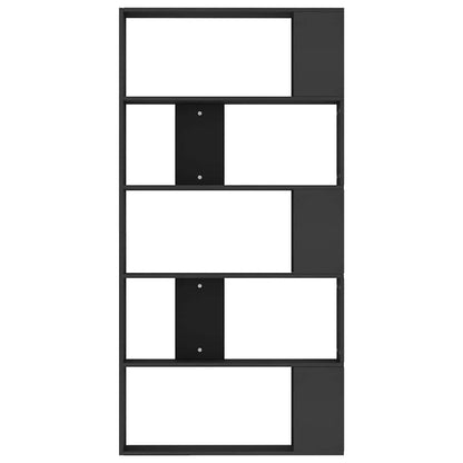 800100 vidaXL Book Cabinet/Room Divider Black 80x24x159 cm Engineered Wood