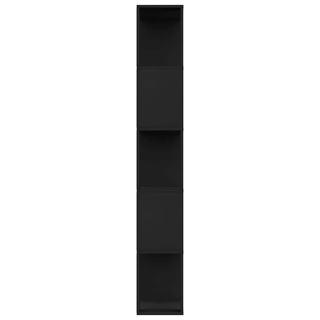 800100 vidaXL Book Cabinet/Room Divider Black 80x24x159 cm Engineered Wood