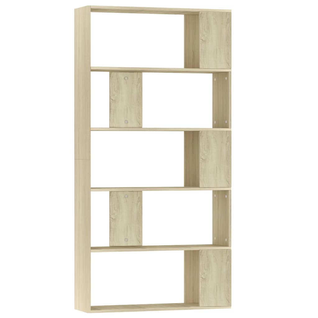 800102 vidaXL Book Cabinet/Room Divider Sonoma Oak 80x24x159 cm Engineered Wood
