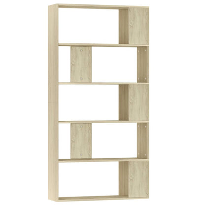 800102 vidaXL Book Cabinet/Room Divider Sonoma Oak 80x24x159 cm Engineered Wood