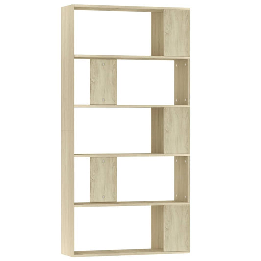 800102 vidaXL Book Cabinet/Room Divider Sonoma Oak 80x24x159 cm Engineered Wood