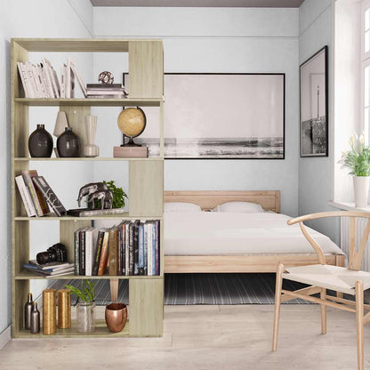 800102 vidaXL Book Cabinet/Room Divider Sonoma Oak 80x24x159 cm Engineered Wood