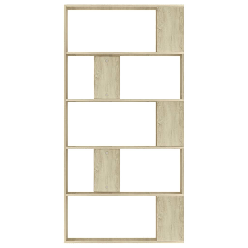 800102 vidaXL Book Cabinet/Room Divider Sonoma Oak 80x24x159 cm Engineered Wood