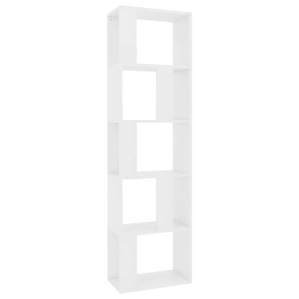 800108 vidaXL Book Cabinet/Room Divider White 45x24x159 cm Engineered Wood