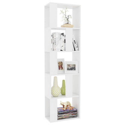 800108 vidaXL Book Cabinet/Room Divider White 45x24x159 cm Engineered Wood