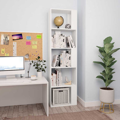 800108 vidaXL Book Cabinet/Room Divider White 45x24x159 cm Engineered Wood