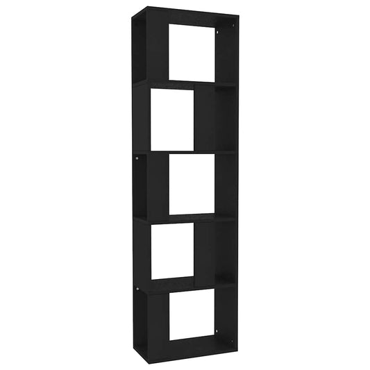 800109 vidaXL Book Cabinet/Room Divider Black 45x24x159 cm Engineered Wood