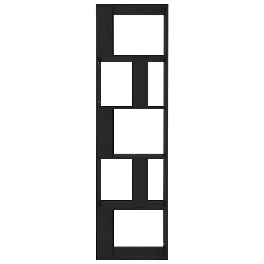 800109 vidaXL Book Cabinet/Room Divider Black 45x24x159 cm Engineered Wood
