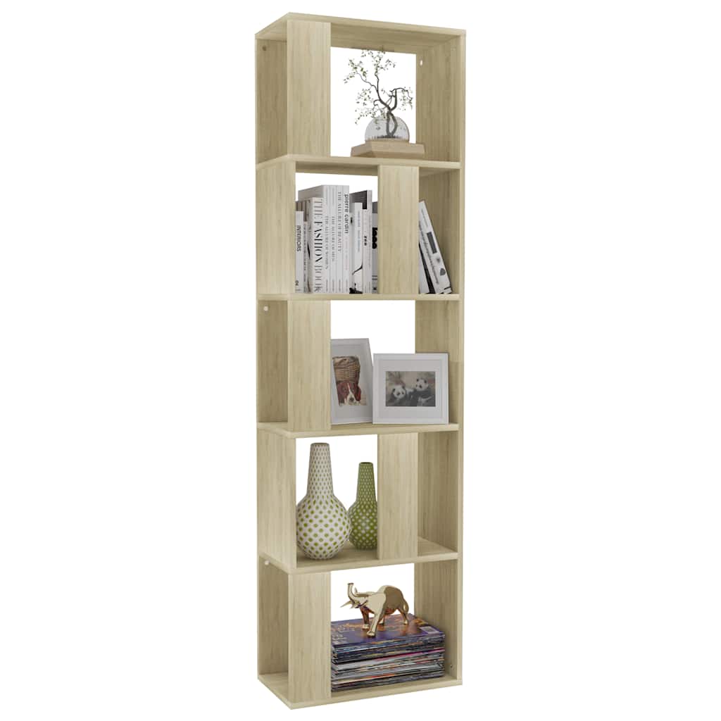 800111 vidaXL Book Cabinet/Room Divider Sonoma Oak 45x24x159 cm Engineered Wood