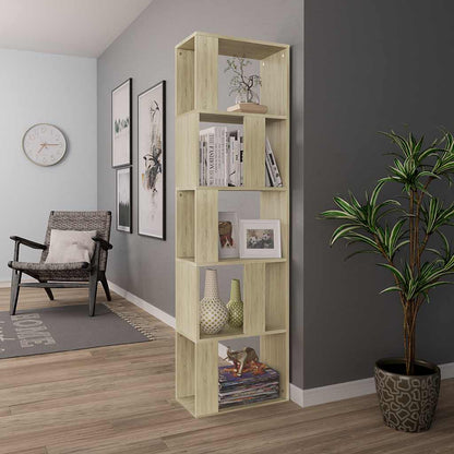 800111 vidaXL Book Cabinet/Room Divider Sonoma Oak 45x24x159 cm Engineered Wood