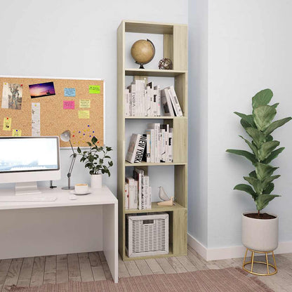 800111 vidaXL Book Cabinet/Room Divider Sonoma Oak 45x24x159 cm Engineered Wood