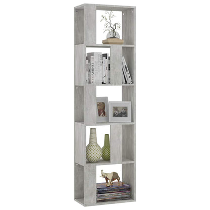 Book Cabinet/Room Divider Concrete Grey 45x24x159 cm