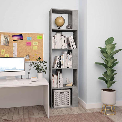 Book Cabinet/Room Divider Concrete Grey 45x24x159 cm