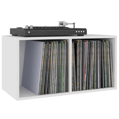 Vinyl Storage Box White 71x34x36 cm Engineered Wood