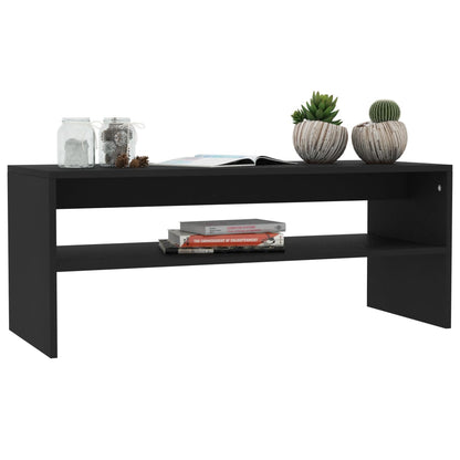 800127 vidaXL Coffee Table Black 100x40x40 cm Engineered Wood