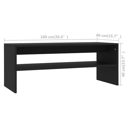 Coffee Table Black 100x40x40 cm Engineered Wood