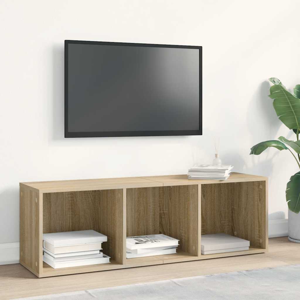 800138 vidaXL Book Cabinet/TV Cabinet Sonoma Oak 36x30x114 cm Engineered Wood