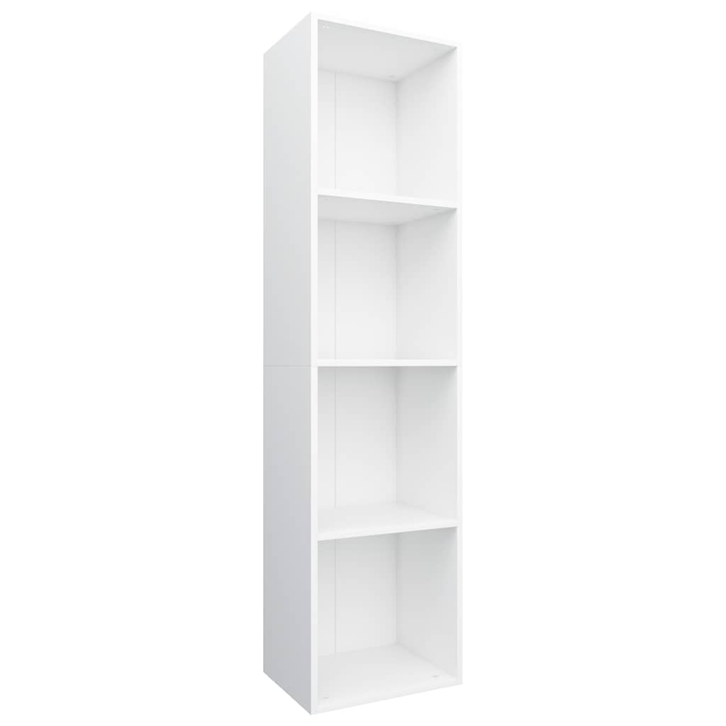 800144 vidaXL Book Cabinet/TV Cabinet White 36x30x143 cm Engineered Wood