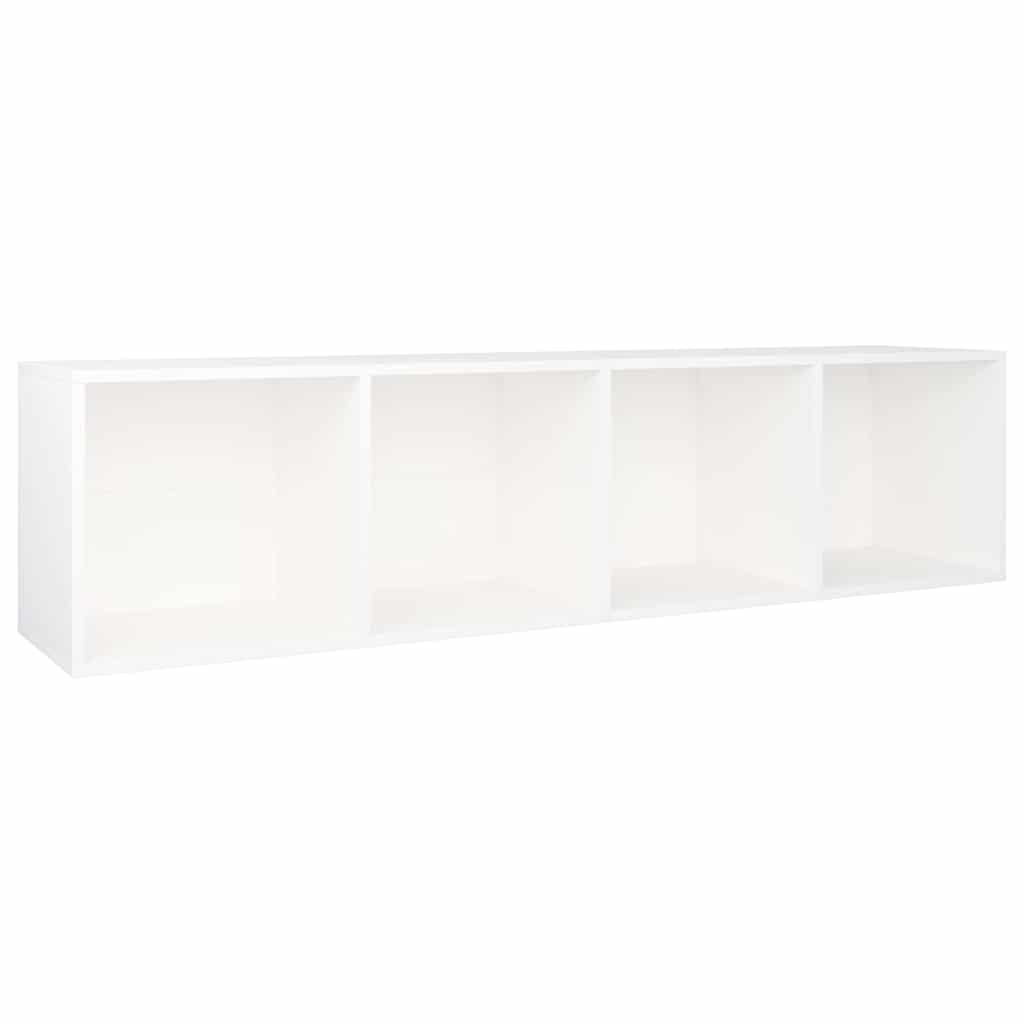 800144 vidaXL Book Cabinet/TV Cabinet White 36x30x143 cm Engineered Wood