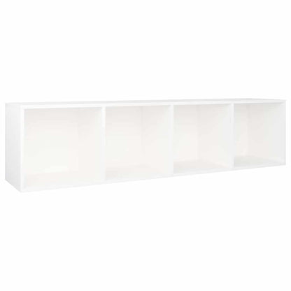 800144 vidaXL Book Cabinet/TV Cabinet White 36x30x143 cm Engineered Wood