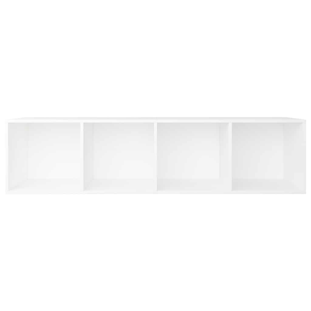 800144 vidaXL Book Cabinet/TV Cabinet White 36x30x143 cm Engineered Wood